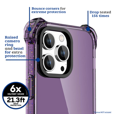 iPhone 15 Plus Shockproof Case Cover - Drop-Resistant, Premium Quality, Comfortable Grip, Long-Lasting, Lightweight - Clear Blue